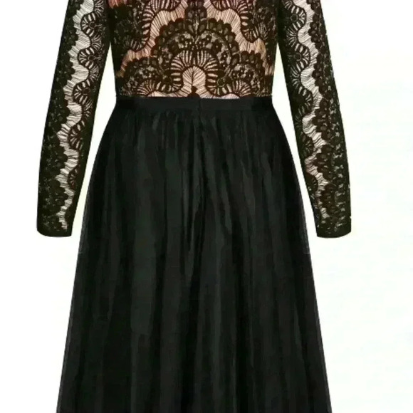 City Chic Dress Rare Beauty black size M 18 - Picture 5 of 8